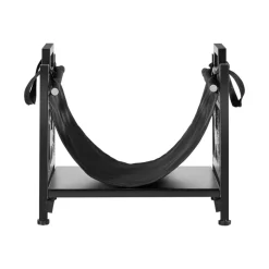 VEVOR Indoor Firewood Rack, 1.5 ft Curved Log Holder with Canvas Carrier, 40lb Weight Capacity Wood Storage Stand, Powder-Coated Steel Firewood Holder, Heavy Duty Wood Pile Stacker Rack for Fireplace