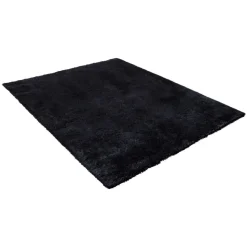 VEVOR Indoor Plush Area Rugs, 8 x 10 ft Soft Plush Carpet, Furry Shag Area Rugs for Living Room, Bedroom, Sunroom, Modern Home Decor Aesthetic, Non-Shedding, Non-Woven, Slip-Resistant, Black