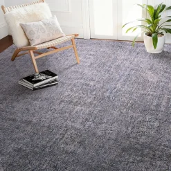 VEVOR Indoor Plush Area Rugs, 5 x 8 ft Soft Plush Carpet, Furry Shag Area Rugs for Living Room, Bedroom, Sunroom, Modern Home Decor Aesthetic, Non-Shedding, Non-Woven, Slip-Resistant, Dark Gray