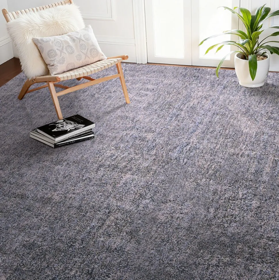 VEVOR Indoor Plush Area Rugs, 5 x 8 ft Soft Plush Carpet, Furry Shag Area Rugs for Living Room, Bedroom, Sunroom, Modern Home Decor Aesthetic, Non-Shedding, Non-Woven, Slip-Resistant, Dark Gray