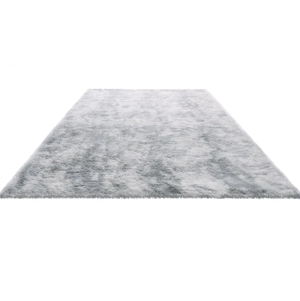 VEVOR Indoor Plush Area Rugs, 6 x 9 ft Soft Plush Carpet, Furry Shag Area Rugs for Living Room, Bedroom, Modern Home Decor Aesthetic Long-Pile Rug, Non-Shedding, Slip-Resistant, Tie-Dye Light Gray