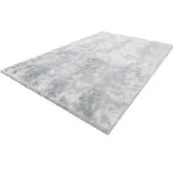 VEVOR Indoor Plush Area Rugs, 6 x 9 ft Soft Plush Carpet, Furry Shag Area Rugs for Living Room, Bedroom, Modern Home Decor Aesthetic Long-Pile Rug, Non-Shedding, Slip-Resistant, Tie-Dye Light Gray