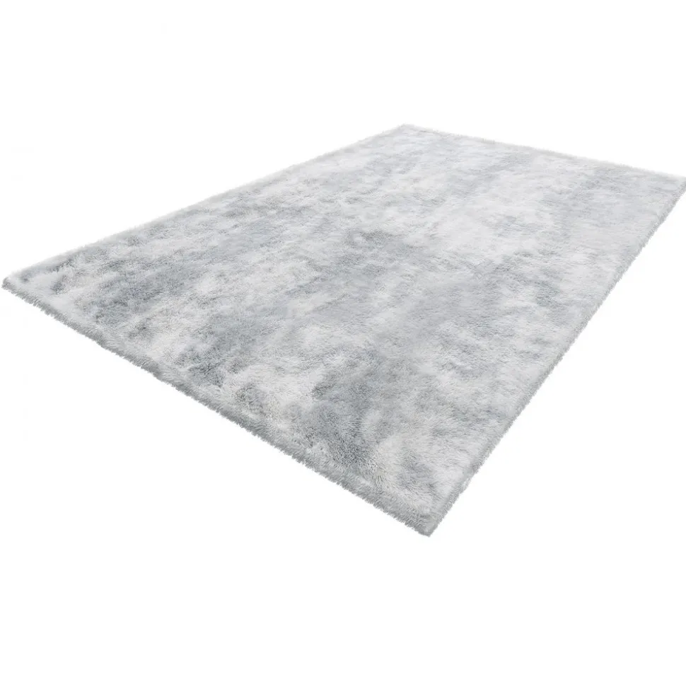 VEVOR Indoor Plush Area Rugs, 6 x 9 ft Soft Plush Carpet, Furry Shag Area Rugs for Living Room, Bedroom, Modern Home Decor Aesthetic Long-Pile Rug, Non-Shedding, Slip-Resistant, Tie-Dye Light Gray
