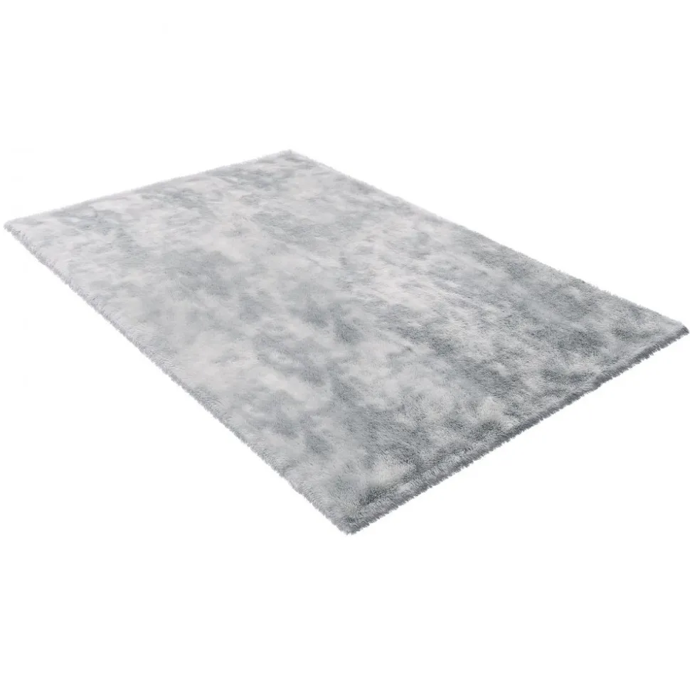 VEVOR Indoor Plush Area Rugs, 6 x 9 ft Soft Plush Carpet, Furry Shag Area Rugs for Living Room, Bedroom, Modern Home Decor Aesthetic Long-Pile Rug, Non-Shedding, Slip-Resistant, Tie-Dye Light Gray