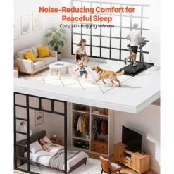 VEVOR Indoor Plush Area Rugs, 8 x 10 ft Soft Plush Carpet, Furry Shag Area Rugs for Living Room, Bedroom, Sunroom, Modern Home Decor Aesthetic, Non-Shedding, Non-Woven, Slip-Resistant, Smoke Gray