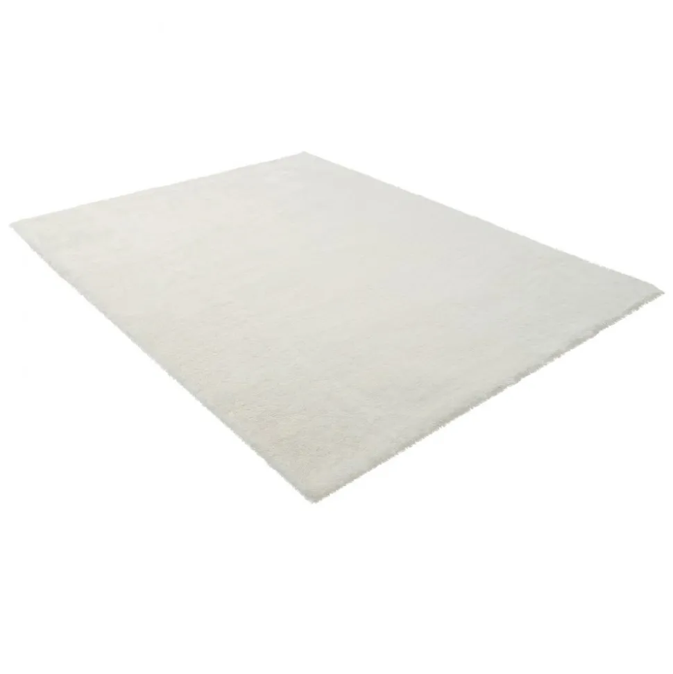 VEVOR Indoor Plush Area Rugs, 8 x 10 ft Soft Plush Carpet, Furry Shag Area Rugs for Living Room, Bedroom, Sunroom, Modern Home Decor Aesthetic, Non-Shedding, Non-Woven, Slip-Resistant, Ivory White