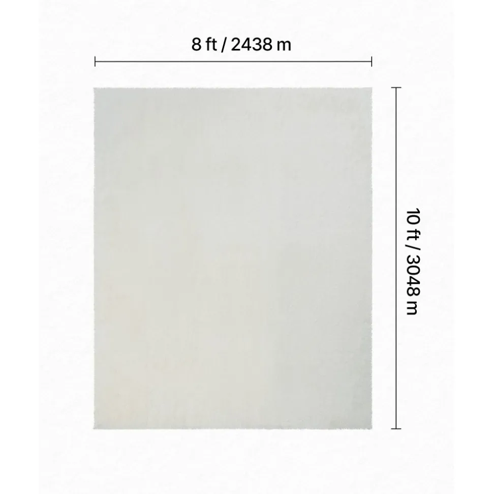VEVOR Indoor Plush Area Rugs, 8 x 10 ft Soft Plush Carpet, Furry Shag Area Rugs for Living Room, Bedroom, Sunroom, Modern Home Decor Aesthetic, Non-Shedding, Non-Woven, Slip-Resistant, Ivory White