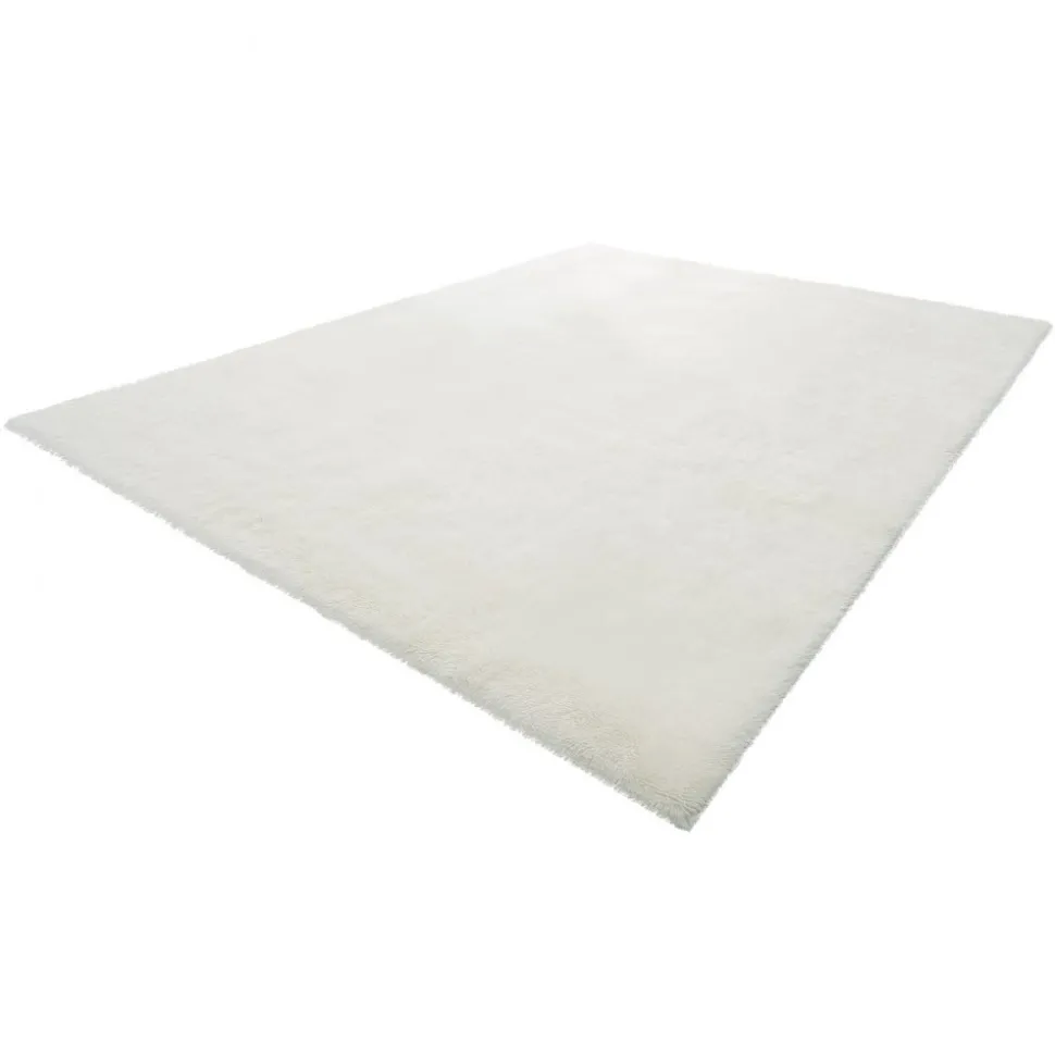 VEVOR Indoor Plush Area Rugs, 8 x 10 ft Soft Plush Carpet, Furry Shag Area Rugs for Living Room, Bedroom, Sunroom, Modern Home Decor Aesthetic, Non-Shedding, Non-Woven, Slip-Resistant, Ivory White