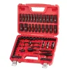 VEVOR 3/8 in Drive Impact Socket Set, 96 Piece, 6 Point Deep & Shallow Impact Sockets, SAE (5/16 in to 3/4 in) and Metric (8 to 22 mm) Sizes with 3 in & 6 in Extension Bars, Cr-V Steel, Carrying Case