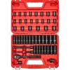 VEVOR 3/8 in Drive Impact Socket Set, 50 Piece, 6 Point Deep & Shallow Impact Sockets, SAE (5/16 in to 3/4 in) and Metric (8 to 22 mm) Sizes with 3 in & 6 in Extension Bars, Cr-V Steel, Carrying Case