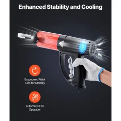 VEVOR Induction Heater Bolt Removal, 1500W 110V Magnetic Induction Heater Kit, Handheld Nut Buster Tool for Rusty Screw Removing, Car Garage Repairing Tools with 8 Coil and Box