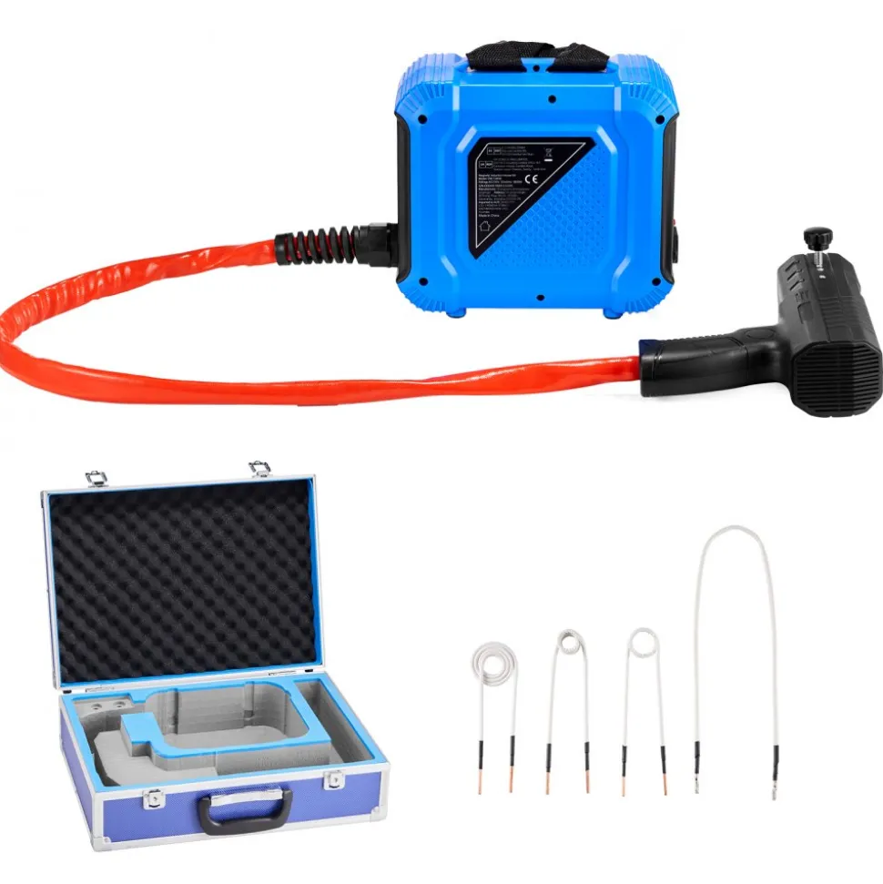 VEVOR Induction Heater Bolt Removal, 1100W 110V Magnetic Induction Heater Kit, Handheld Nut Buster Tool for Rusty Screw Removing, Car Garage Repairing Tools with 3 Coil