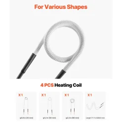 VEVOR Induction Heater Bolt Removal, 1100W 110V Magnetic Induction Heater Kit, Handheld Nut Buster Tool for Rusty Screw Removing, Car Garage Repairing Tools with 3 Coil