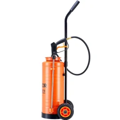 VEVOR Industrial Concrete Sprayer with Wheeled Cart, 3.5 Gallon Stainless Steel Sprayer, Heavy Duty Tri-Poxy Pump Sprayers, 20.5