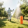 VEVOR Industrial Concrete Sprayer, 3.5 Gallon Stainless Steel Sprayer, Heavy Duty Tri-Poxy Pump Sprayers, 20.5"Wand with Ergonomic Gun Handle, 48"& 120"Hose, 2 Brass Nozzles for Construction, Garden