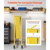 VEVOR Industrial Expandable Barricade, 12FT Expandable Safety Barrier, Flaxible Mobile Barricade with Locking Casters, Portable Folding Security Gate Traffic Fence for Driveway Warehouse Elevator