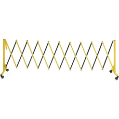 VEVOR Industrial Expandable Barricade, 13FT Expandable Safety Barrier, Flaxible Mobile Barricade with Locking Casters, Portable Folding Security Gate Traffic Fence for Driveway Warehouse Elevator