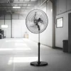 VEVOR Industrial Pedestal Fan, 20 Inch 90-Degree Oscillating Fan, Height Adjustable Standing Fans with 3 Adjustable Speeds, High Power Fans for Warehouse,Garage,Commercial, Black