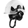 VEVOR Industrial Safety Helmet, ANSI/ISEA Z89.1 Approved ABS Hard Hat with Visor & Earmuffs, 6-Point Ratchet Suspension, Adjustable Vented Hardhat for Men & Women, for Outdoor Construction Workwear