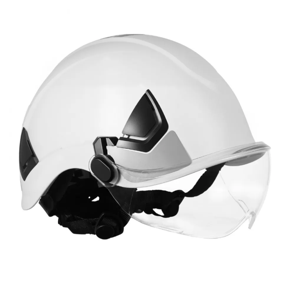 VEVOR Industrial Safety Helmet, ANSI/ISEA Z89.1 Approved ABS Hard Hat with Visor & 6-Point Ratchet Suspension, Adjustable Vented Hardhat for Men & Women, for Outdoor and Indoor Construction Workwear