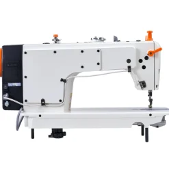 VEVOR Industrial Sewing Machine, 550W Servo Motor and Table Stand, 5000s.p.m Heavy-duty Lockstitch Sewing Machine, Clear Control Panel and Electro-mechanization Intelligent Start-stop for Easy Use
