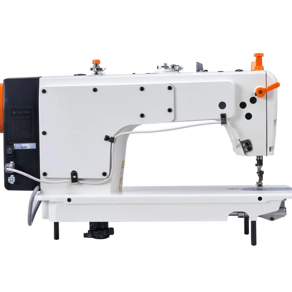 VEVOR Industrial Sewing Machine, 550W Servo Motor and Table Stand, 5000s.p.m Heavy-duty Lockstitch Sewing Machine, Clear Control Panel and Electro-mechanization Intelligent Start-stop for Easy Use