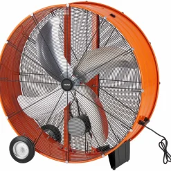 VEVOR Industrial Shop Fan, 42 Inch Floor Drum Fan, High Velocity 16100 CFM, Heavy Duty Aluminum Blades, 2 Speeds, with Handle, Ideal for Commercial, Garage, Warehouse, Basement, Workshop, Factory
