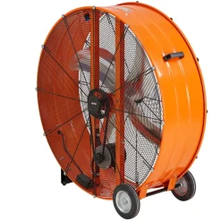 VEVOR Industrial Shop Fan, 42 Inch Floor Drum Fan, High Velocity 16100 CFM, Heavy Duty Aluminum Blades, 2 Speeds, with Handle, Ideal for Commercial, Garage, Warehouse, Basement, Workshop, Factory