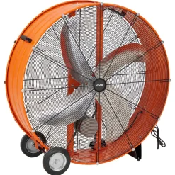 VEVOR Industrial Shop Fan, 42 Inch Floor Drum Fan, High Velocity 16100 CFM, Heavy Duty Aluminum Blades, 2 Speeds, with Handle, Ideal for Commercial, Garage, Warehouse, Basement, Workshop, Factory