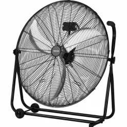 VEVOR Industrial Shop Fan, 30 Inch Floor Drum Fan, High Velocity 12000 CFM, Heavy Duty Aluminum Blades, 3 Speeds, 360 Degree Tilt, Ideal for Commercial, Garage, Warehouse, Basement, Workshop, Black