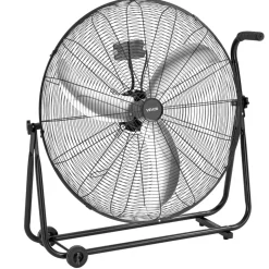 VEVOR Industrial Shop Fan, 30 Inch Floor Drum Fan, High Velocity 12000 CFM, Heavy Duty Aluminum Blades, 3 Speeds, 360 Degree Tilt, Ideal for Commercial, Garage, Warehouse, Basement, Workshop, Black