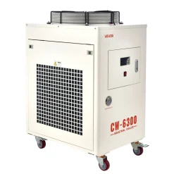 VEVOR Industrial Water Chiller, 27,300 BTU/h, Industrial Water Cooler Cooling System with Compressor, 10.6  Gal Tank Capacity, 18.5 GPM Max Flow Rate, for CO2 Laser Tube Engraving & Cutting Machine