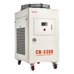 VEVOR Industrial Water Chiller, 27,300 BTU/h, Industrial Water Cooler Cooling System with Compressor, 10.6  Gal Tank Capacity, 18.5 GPM Max Flow Rate, for CO2 Laser Tube Engraving & Cutting Machine