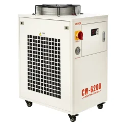 VEVOR Industrial Water Chiller, 17,060 BTU/h, Industrial Water Cooler Cooling System with Compressor, 3.96  Gal Tank Capacity, 18.5 GPM Max Flow Rate, for CO2 Laser Tube Engraving & Cutting Machine