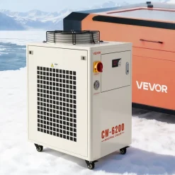 VEVOR Industrial Water Chiller, 17,060 BTU/h, Industrial Water Cooler Cooling System with Compressor, 3.96  Gal Tank Capacity, 18.5 GPM Max Flow Rate, for CO2 Laser Tube Engraving & Cutting Machine