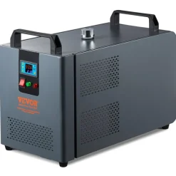 VEVOR Industrial Water Chiller, KH-6000, 200W Industrial Water Cooler Cooling System with Compressor 12 L Water Tank Capacity 7.8 L/min Max Flow Rate, for CO2 Laser Engraving Machine Cooling Machine