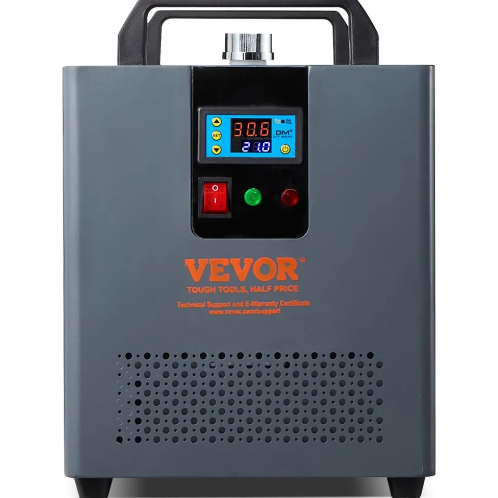 VEVOR Industrial Water Chiller, KH-6000, 200W Industrial Water Cooler Cooling System with Compressor 12 L Water Tank Capacity 7.8 L/min Max Flow Rate, for CO2 Laser Engraving Machine Cooling Machine