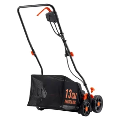 VEVOR 2-in-1 Electric Dethatcher and Scarifier, 13-Inch 13 Amp, Corded Lawn Dethatcher with 13-Gallon Thatch Collection Bag, 5-Position Depth Adjustment, Walk Behind Machine for Garden Yard Grass