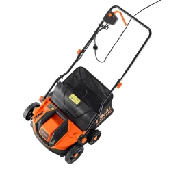 VEVOR 2-in-1 Electric Dethatcher and Scarifier, 13-Inch 13 Amp, Corded Lawn Dethatcher with 13-Gallon Thatch Collection Bag, 5-Position Depth Adjustment, Walk Behind Machine for Garden Yard Grass