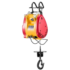 VEVOR 2-in-1 Electric Hoist Winch, 1100 lbs Capacity, 1800W Portable Power Winch, 98 ft Lifting Height, 36 ft/min with Wire and Wireless Remote Control, for Garage, Warehouse, Factory Lifting Towing