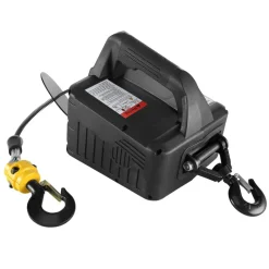 VEVOR 3-in-1 Electric Hoist Winch, 1550 lbs Capacity, 1500W Portable Power Winch Crane, 25 ft Lifting Height, 16.4 ft/min with Manual, Wired and Wireless Remote Control for Factory, Warehouss, Garage