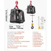 VEVOR 2-in-1 Electric Hoist Winch, 1100 lbs Capacity, 1500W Portable Power Winch Crane, 25 ft Lifting Height, 16.4 ft/min with Manual and Wireless Remote Control for Factory, Warehouss, Garage