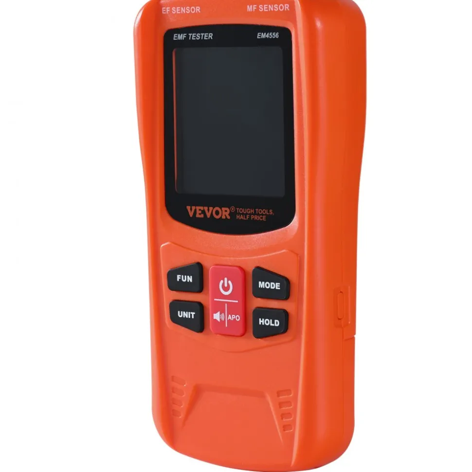 VEVOR 3-in-1 EMF Meter, 5Hz-6GHz, Handheld Rechargeable Electromagnetic Field Radiation Detector, Digital LCD EMF Tester for EF MF RF Home Inspections Outdoor Ghost Hunting 5G Cell Tower Temperature