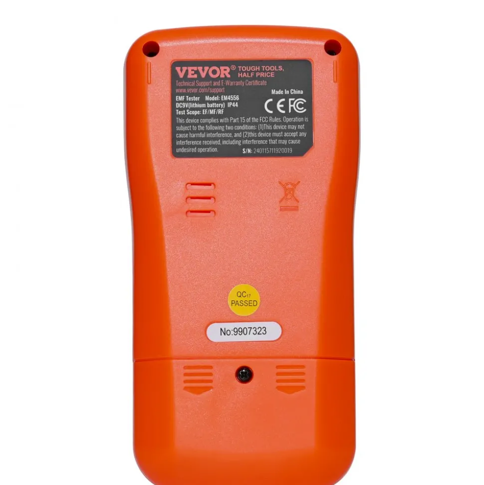 VEVOR 3-in-1 EMF Meter, 5Hz-6GHz, Handheld Rechargeable Electromagnetic Field Radiation Detector, Digital LCD EMF Tester for EF MF RF Home Inspections Outdoor Ghost Hunting 5G Cell Tower Temperature