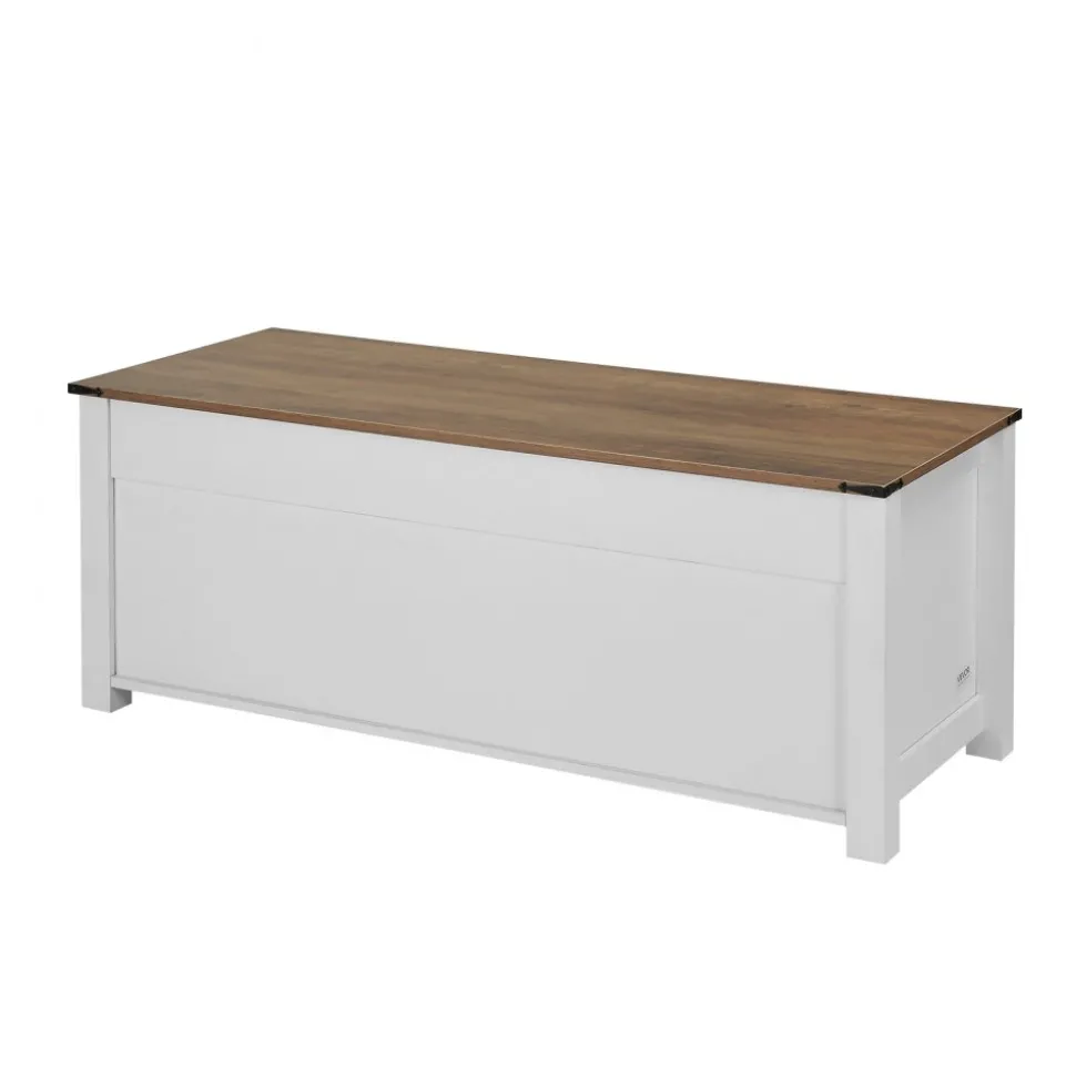 VEVOR 47.2 in Farmhouse Lift Top Coffee Table, Rustic Center Table with Barn Door and Hidden Storage Compartment, Modern Rectangle Lifting Tabletop for Living Room, Office, Home, Easy Assembly, White