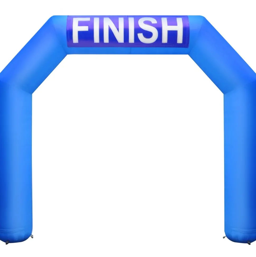 VEVOR Inflatable Arch, 15ft Hexagon Inflatable Arch, with Blower Inflatable Archway for Race Outdoor Advertising Commerce, Blue