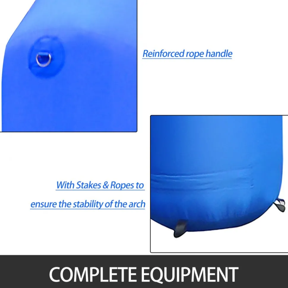 VEVOR Inflatable Arch, 15ft Hexagon Inflatable Arch, with Blower Inflatable Archway for Race Outdoor Advertising Commerce, Blue