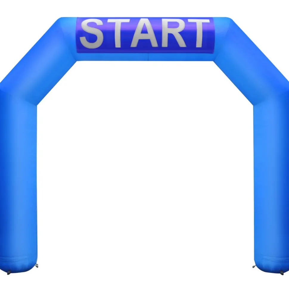 VEVOR Inflatable Arch, 15ft Hexagon Inflatable Arch, with Blower Inflatable Archway for Race Outdoor Advertising Commerce, Blue