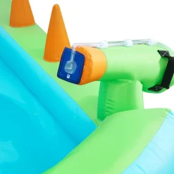 VEVOR Inflatable Bounce House, 14.9 x 12.8 x 7.8 ft Inflatable Bounce House Water Slide, Bouncer Castle with Castle Bounces, Tall Slide, Splash Pool & Pretend Market Booth, for 3 to 4 Kids Ages 3 to 8