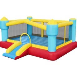 VEVOR Inflatable Bounce House, 12.5 x 13.1 x 6.5 ft Inflatable Bounce House Water Slide, Bouncer Castle with Castle Bounces, Basketball Hoop, Splash Pool & Water Ring Toss, for 3 to 4 Kids Ages 3 to 8